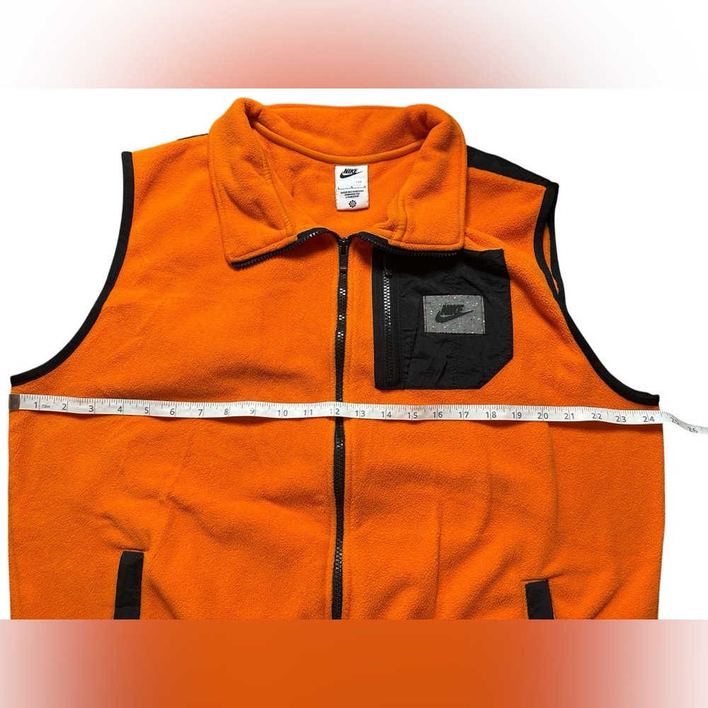 Men’s Nike Therma-Fit Orange Fleece Vest Size Large - Picture 6 of 7